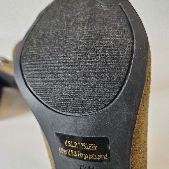 Beautiful Guess Women Suede Olive Green Zipper Open Toe Booties. - Picture 5 of 5